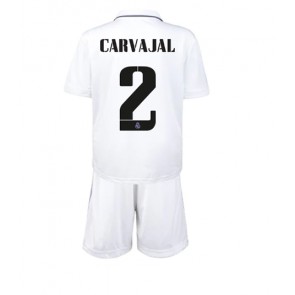 Real Madrid Daniel Carvajal #2 kläder Barn 2022-23 Hemmatröja Kortärmad (+ korta byxor)